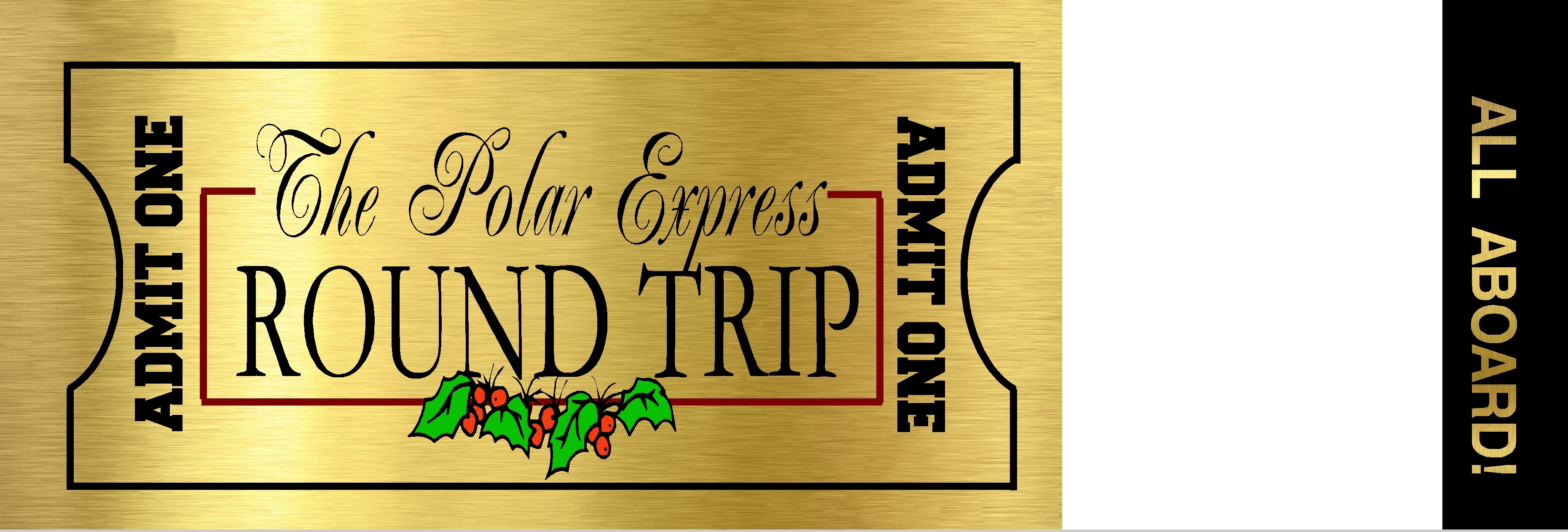 polar express golden ticket template